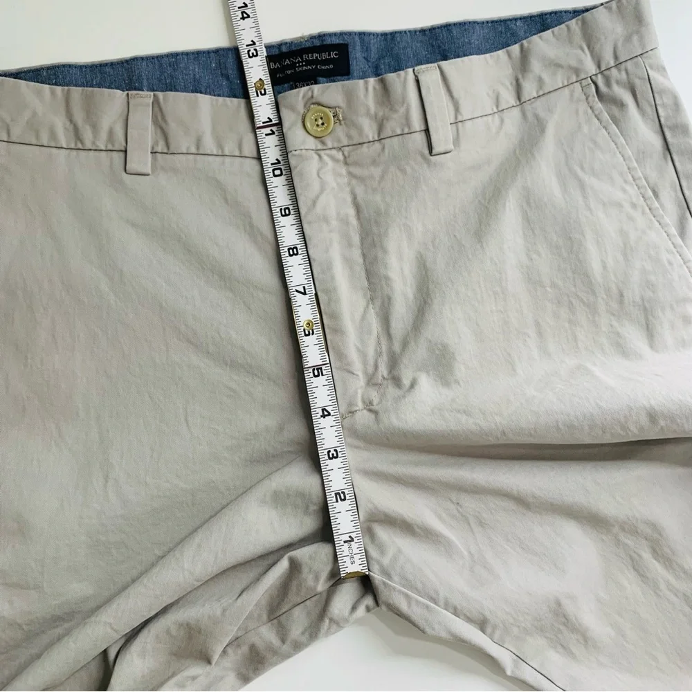 Banana Republic Men’s Fulton Skinny Chino Pants in Khaki Flat Front Size 36 x 32